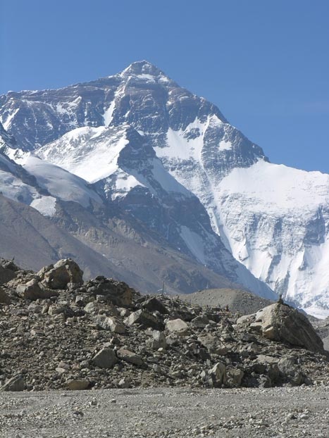 Rock fall near Everest